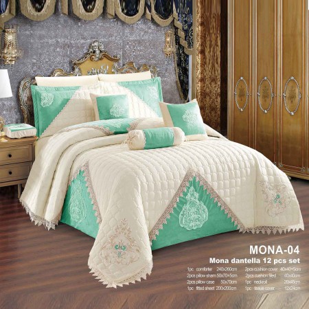 Milanobedlinen Comforter Mona Dantella 12pcs Set